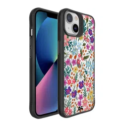 DailyObjects White Hawaiian Greetings Black Hybrid Clear iPhone 13 Mini Case Cover-45
