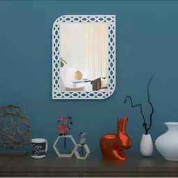 VAS collection home White Wooden Wall Mirror Frame-14