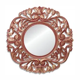 VAS collection home Brown Wooden Wall Mirror Frame-image-20