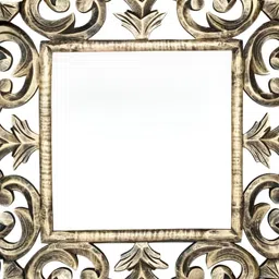 VAS collection home Brown Wall Textured Wooden Mirror Frame-image-89