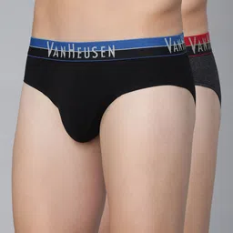 Van Heusen Men Multicolour Pack of 2 Solid Antibacterial Colour Fresh Briefs-picture-17