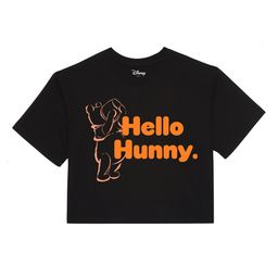 Disney by Wear Your Mind Girls Black Winnie The Pooh Printed Pure Cotton T-shirt-image-53