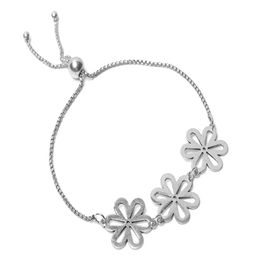 Paavni Girls Sterling Silver Rhodium-Plated Charm Bracelet-image-10