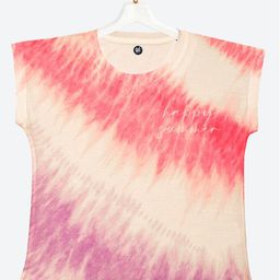 YK Girls Pink & Lavender Dyed Extended Sleeves Top-37