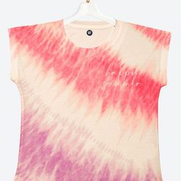 YK Girls Pink & Lavender Dyed Striped Extended Sleeves Top-picture-16