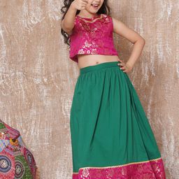Aj DEZInES Girls Ready to Wear Lehenga & Blouse-image-90