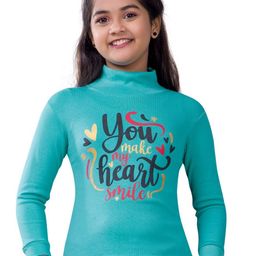 BAESD Girls Typography Printed High Neck Pullover Sweatshirt-image-19