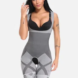 Spiaty Women Grey Printed Full Body Shapewear-image-44