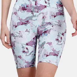 Soie Women Printed Skinny Fit Quick Dry Training Or Gym Sports Shorts-27