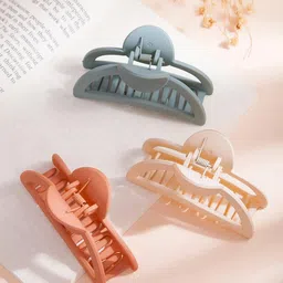 Krelin Set of 3 Half Moon Style Matte Claw Clips image 3