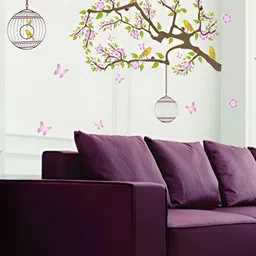 Asian royal Brown & Green Printed Self Adhesive Wall Sticker-image-68