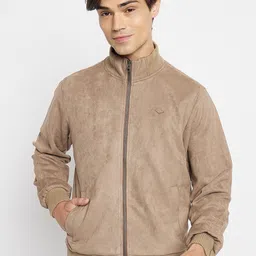 Duke Mock Collar Long Sleeves  Zip Detail Bomber Jacket-image-43