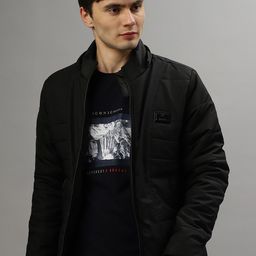 Iconic Full Sleeves Hooded Puffer Jacket-image-3