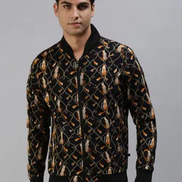 VEIRDO Men Floral Cotton Lightweight Bomber Jacket-picture-24