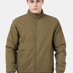 t-base Men Green Windcheater Bomber Jacket-image-72