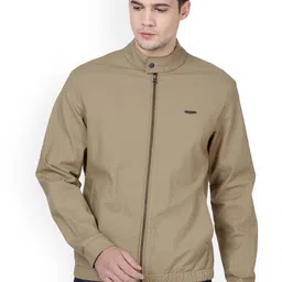 t-base Men Beige Bomber Jacket-image-77