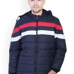 AD & AV Men Blue Water Resistant Rapid-Dry Padded Jacket-image-48