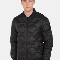 Arrow New York Men Black Solid Nylon Padded Jacket-image-99