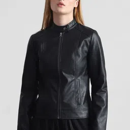 ONLY Stand Collar Biker Jacket-picture-19