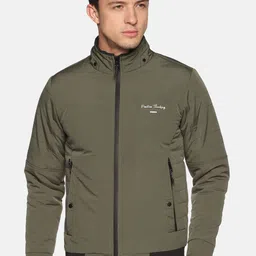 SHOWOFF Men Olive Green Windcheater Outdoor Puffer Jacket-image-22