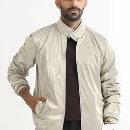 RARE RABBIT Men Adler Tailored Fit Stand Collar Reversible Jacket-52