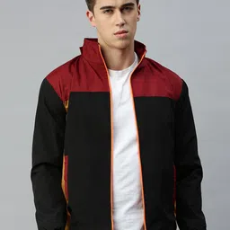 VOXATI Colourblocked Crop Bomber Jacket-image-41