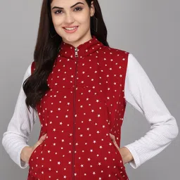 TANDUL Converastional Printed Bomber Jacket-35
