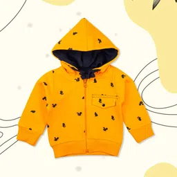 MeeMee Boys Yellow Printed Bomber Jacket-image-20