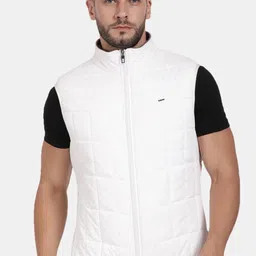 t-base Stand Collar Sleeveless Windcheater Puffer Jacket-image-2