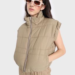 Bewakoof Sleeveless Oversized Puffer Jacket-picture-7
