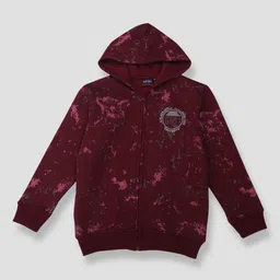 Gini and Jony Boys Abstract Printed Fleece Open Front Sweatshirt image 4