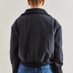 BIANCO LUCCI Mock Collar Open Front Jacket image 2