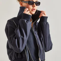 BIANCO LUCCI Mock Collar Open Front Jacket image 4