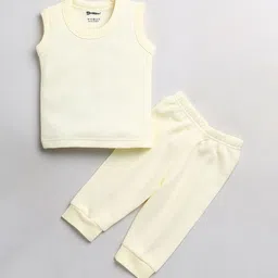 MooNKids Boys Yellow Solid Cotton Thermal Set-picture-15