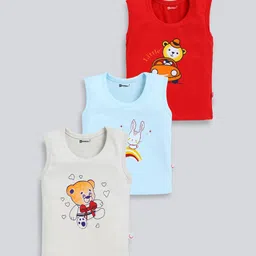 MooNKids Kids Pack Of 3 Printed Cotton Innerwear Vests- MK_Vest_318-image-97