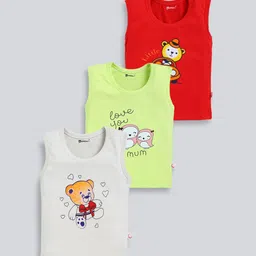 MooNKids Kids Pack Of 3 Printed Cotton Innerwear Vests- MK_Vest_320-image-95