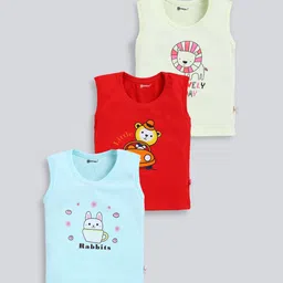 MooNKids Kids Pack Of 3 Printed Cotton Rich Sleeveless Innerwear Vests MK_Vest_329-picture-4