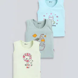 MooNKids Kids Pack Of 3 Printed Cotton Vests MK_Vest_314-image-78