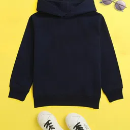 NUSYL Kids Black Solid Hooded Sweatshirt-image-88