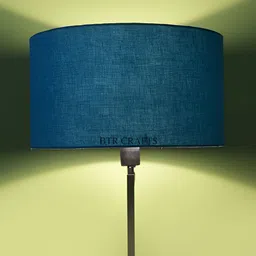 BTR CRAFTS Teal Green Textured Cotton Drum Lamp Shade-image-40