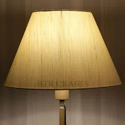 BTR CRAFTS Cream Textured Conical Floor Lamp-image-38