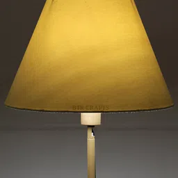 BTR CRAFTS Yellow Textured Cotton Conical Lamp Shade-6