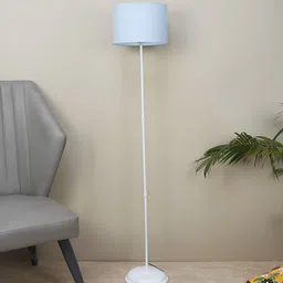 TU CASA Blue & White Cylindrical Shaped Floor Lamp-22