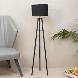 TU CASA Black Cylindrical Shaped Floor Lamp-9