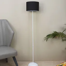 TU CASA Black & White Cylindrical Shaped Floor Lamp-image-97