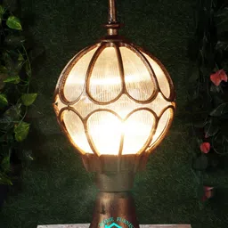 MFD HOME FURNISHING Gold Toned Spherical Outdoor Lamp-48