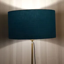 BTR CRAFTS Teal Green Textured Drum Floor Lamp-image-39