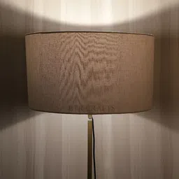 BTR CRAFTS Off White Textured Cotton Drum Lamp Shade-4