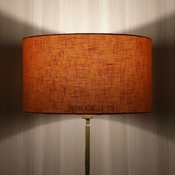 BTR CRAFTS Orange Textured Cylindrical Shaped Contemporary Lamp Shade-18