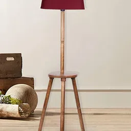 Homesake Red Tripod Floor Lamp With Shade image 4